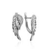 Silver Crystal Wing Earrings, image 