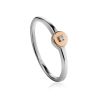Silver Golden Ring With Solitaire Diamond The Diva, Ring Size: 8 / 18, image 