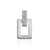 Geometric Silver Pendant With Crystals The Astro, image 