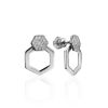 Amazing Silver Crystal Stud Earrings The Astro, image 