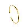 Luxurious Gold-Plated Silver Bangle The Liquid, image 