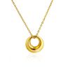 Striking Gold-Plated Silver Pendant Necklace The Liquid, image 