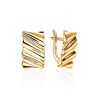 Textured Gold Plated Earrings, image 