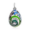 Colorful Enamel Egg Shaped Pendant With Crystals The Romanov, image 