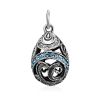 Laced Silver Egg Shaped Pendant With Crystals The Romanov, image 