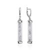 Silver Bar Dangles With Crystals The Ice, image 
