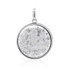 Round Silver Crystal Pendant The Ice, image 