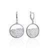 Round Silver Dangles With Dazzling Crystals The Ice, image 