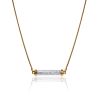 Gold Plated Bar Necklace With Crystals The Ice, image 