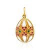 Fabulous Handcrafted Egg Shaped Pendant With Crystals And Enamel The Romanov, image 