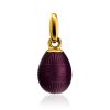 Purple Enamel Egg Shaped Pendant The Romanov, image 