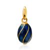 Blue Enamel Egg Shaped Pendant The Romanov, image 
