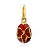 Gold Plated Bow Motif Egg Shaped Pendant The Romanov, image 