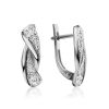 Crystal Encrusted Silver Earrings, image 
