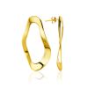 Abstract Design Gold Plated Silver Earrings The Liquid, image 