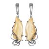 Handcrafted Silver Dangles With Mammoth Tusk The Era, image 