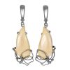 Elegant Handcrafted Dangle Earrings With Mammoth Tusk The Era, image 