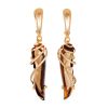 Gold Plated Silver Dangles With Smoky Quartz The Serenade, image 