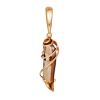 Gold Plated Silver Pendant With Luminous Smoky Quartz The Serenade, image 