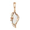 Ornate Gold Plated Silver Pendant With Light Blue Topaz The Serenade, image 