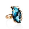 Bold Topaz Cocktail Ring In Gold The Serenade, Ring Size: Adjustable, image 