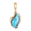 Fabulous Gold Plated Silver Pendant With Topaz The Serenade, image 