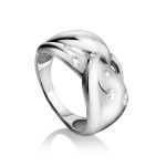 Silver Band Ring With Crystals, Ring Size: 8.5 / 18.5, image 