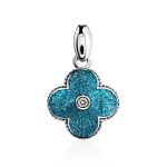 Shimmering Blue Enamel Pendant With Crystal The Heritage, image 