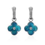 Shimmering Enamel Dangle Earrings With Crystals The Heritage, image 