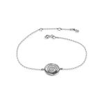 Amazing Silver Bracelet With Spiral Design Detail The Enigma Collection, Length: 17, image 