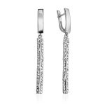 Exotic Style Textured Silver Dangles, image 