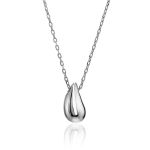 Fabulous Sterling Silver Teardrop Pendant Necklace The Liquid, image 