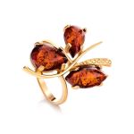 Gold-Plated Pendant With Cognac Amber The Verbena, image , picture 6