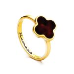 Alhambra Amber Ring In Gold-Plated Silver The Monaco, Ring Size: 4 / 15, image 