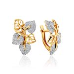 Floral Design Gold Crystal Ring, Ring Size: 12 / 21.5, image , picture 5