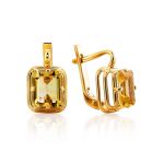 Geometric Gold Citrine Ring, Ring Size: 7 / 17.5, image , picture 6