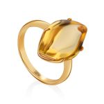 Chic Gold Citrine Ring, Ring Size: 9 / 19, image 