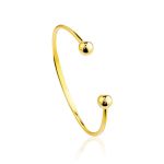 Beautiful Gold-Plated Silver Torque Bangle The ICONIC, image 