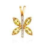 Lustrous Gold Citrine Butterfly Earrings The April, image , picture 5