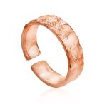 Textured Rose Gold on Sterling Silver Ring  The Liquid, Ring Size: Adjustable, image 