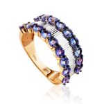 Fabulous Gold Tanzanite Band Ring, Ring Size: 8.5 / 18.5, image 