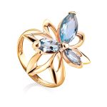 Floral Design Gold Topaz Earrings The Verbena, image , picture 5