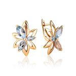 Floral Design Gold Topaz Earrings The Verbena, image 