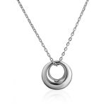 Striking Silver Pendant Necklace The Liquid, image 