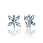 Butterfly Motif Silver Topaz Pendant, image , picture 5