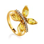 Lustrous Gold Citrine Butterfly Earrings The April, image , picture 6