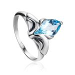Silver Ring With Marquise Cut Topaz, Ring Size: 10 / 20, image 