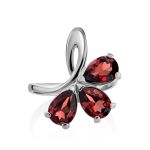 Charming Silver Garnet Ring, Ring Size: 7 / 17.5, image , picture 6