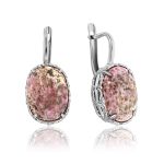 Chic Silver Ring With Faceted Oval Rhodonite Stone, Ring Size: 8.5 / 18.5, image , picture 5