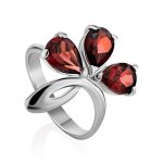 Charming Silver Garnet Ring, Ring Size: 7 / 17.5, image 